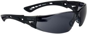 Bolle Rush+ Small Safety Glasses, Matte Black Frame, Smoke BSSI Lens, PSSRUSP4442B