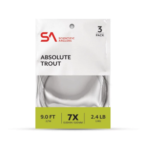 Scientific Anglers Absolute Trout Tapered Leader 3-Pack - 6X