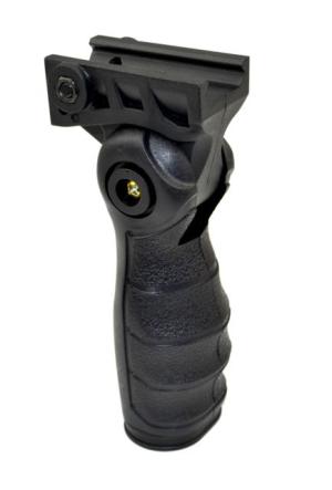 Sniper 5 Position Folding Foregrip Grip w/ Storage, Molded Finger Grooves, Polymer, Black, GP08