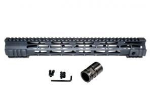 Presma AR .308 15in M-LOK Free Float Handguard Forend for .308 DPMS High Profile Pattern Upper Receiver, ID 1.54in, Matte Black, M38ML15