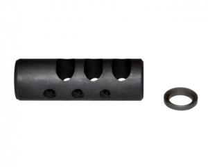 Kexuan Muzzle Brake Recoil Compensator for AR-10 .LR 308, 5/8inx24 thread, Black Steel, MZ-01-02-B