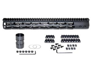 Presma AR-10 LR 308 Super Light M-LOK Series Free Float Handguards, 15in DPMS Low Profile, Black, M38M/L15