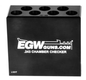 Evolution Gun Works Ammo Chamber Checker, .243, 7-hole, Black, 70162