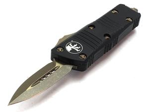 Microtech Knives Mini Troodon D/E Bronzed Apocalyptic 1.99" Black