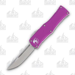 Microtech Hera Stonewash S/E Out-the-Front Automatic Knife (Violet)