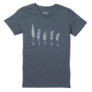 Sitka Womens Five Feathers Tee SS Lead Heather X Large 20113-LH-XL