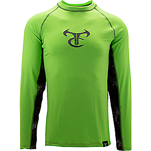 TrueTimber RipWater Long-Sleeve Crew-Neck Shirt for Men - Green Flash/TrueTimber Viper Urban - L