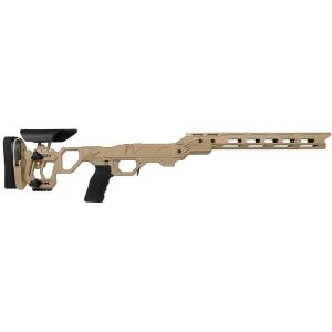 Cadex Defense Field Competition M-LOK Tan Rem 700 LA Skeleton Fixed for SSSF 3.715" Chassis STKFCP-REM-RH-LA-B-NA-C-TAN