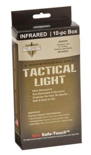 Tac Shield Tactical 8 Hour Light Stick, Infrared, 10 Pack 03085IR