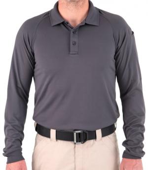 First Tactical Performance Long Sleeve Polo - Mens, Asphalt, Large, 111503-015-L