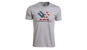Vortex Stars and Stripes Short Sleeve T-Shirt - Men's, Medium, Heather Grey, 121-13-GHTM