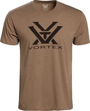 Vortex Core Logo Short Sleeve T-Shirts - Men's, Coyote Heather, M, 120-16-CHEM