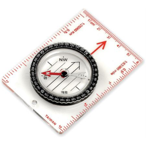 NDUR 51510 Map Clear Acrylic Base Compass with Ruler - Small