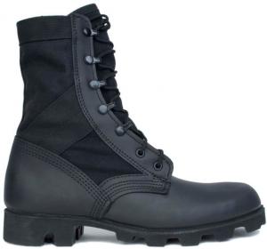 McRae Footwear Hot Weather All Black Jungle Boot w/ Panama Sole, Black, 10.5, 9189-10.5