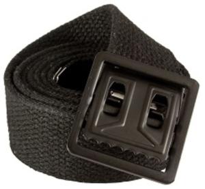 Red Rock Outdoor Gear Cotton Web Belt, 44in, Black/ Black Open-Face Buckle, 07-401