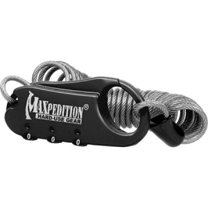 Maxpedition Gear CABLOCB Steel Cable Lock with Smooth Plastic Covering Stretches