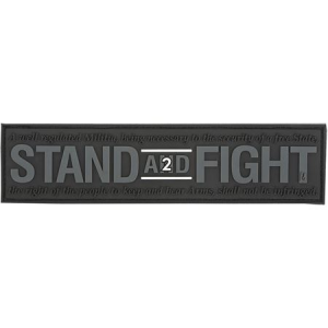 Maxpedition Gear STFTS 5 x 1 1/4 Inch, Black, Gray and White Stand and Fight Patch