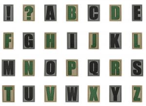 Maxpedition Letter Patches | Arid | Rubber | LAPoliceGear.com