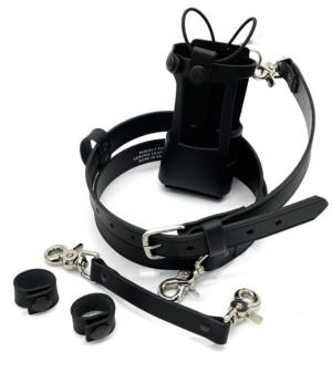 Perfect Fit Firefighter Radio Holder w/ Beltslide & D-Rings Bundle, 9105-FM-B-BD