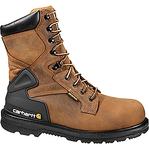 Lace Up Work Boots Bison Brown 