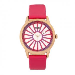 Crayo Crayo Electric Leatherette Strap Watch, Hot Pink, CRACR5004