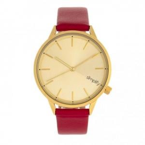 Simplify The 6700 Series Watch, Red/Gold, One Size, SIM6706