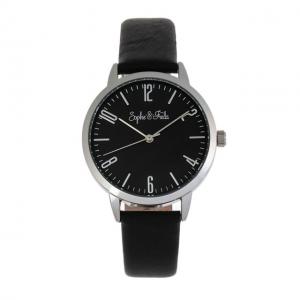 Sophie And Freda Vancouver Leather-Band Watch, Black, One Size, SAFSF4901