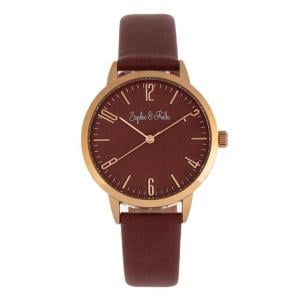 Sophie And Freda Vancouver Leather-Band Watch, Brown, One Size, SAFSF4906