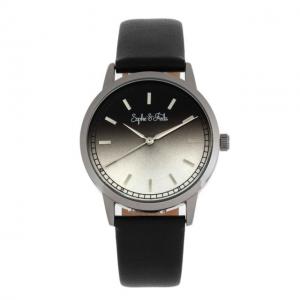 Sophie And Freda San Diego Leather-Band Watch, Black, One Size, SAFSF5101