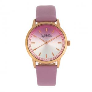 Sophie And Freda San Diego Leather-Band Watch, Pink, One Size, SAFSF5106