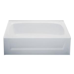 Kinro Composites Abs Bath Tub With Apron - 27in x 54in., Right Hand, White, W2754A RH-SPK