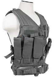 VISM Urban Gray Tactical Vest, Large, 11in.x4.5in.x15in. 196633