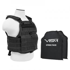NcStar Plate Carrier Vest with 10X12 Inch Soft Panels Black