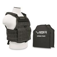 VISM By NcSTAR Plate Carrier Vest with Two 10x12&amp;quot; Level 3A Soft Body Armor Panels