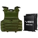 NCStar BSCVPCVXC2963G-A Expert Carrier Vest Extra Small to Small,, 2 BSF810 Soft Ballistic Panels 8x10, 3.7 lbs, Green