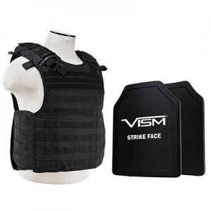 NcStar Quick Release Plate Carrier Vest with 2 11"x14" Ballistic Hard Plate  Black