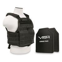 VISM By NcSTAR Plate Carrier Vest with (2) 10x12&amp;quot; Level 3+ Body Armor Plates