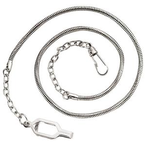 HERO'S PRIDE Whistle Chain W/ Epaulette Clasp, Nickel - 4014N
