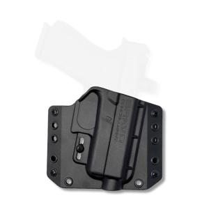 Bravo Concealment OWB BCA Holster 3.0, Glock 43X MOS, Right Hand, 1.5in Belt Loops, Black, Small, BC10-1028