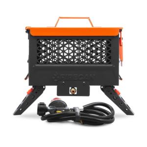 Ignik FireCan Deluxe Stainless w/Grill, Silver & Orange, IGPRO-00322