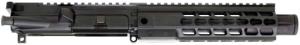 Brigade Manufacturing AR Complete Upper Receiver Forged, 9mm, 9 inch Barrel, Black Mini Can, 8 inch Rail, No Charging Handle NO BCG, U091901V