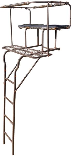 Rhino Blinds 18ft XL Series Ladderstand, Black/Steel, RTL-1000