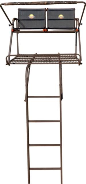 Rhino Blinds Ladderstand, 17.5ft, Black/Steel, RTL-4000