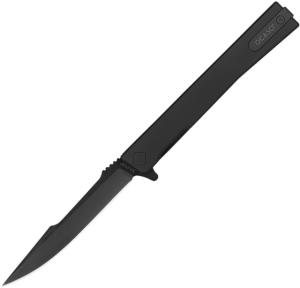 Ocaso Knives Solstice Folding Knife, 3.5in, Black CPM S35VN, Harpoon, Titanium, Black/Black, 9HTB