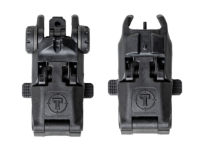 Tippmann Arms True Aim Flip-Up Sights, Front and Rear, Picatinny Rail, Black - 850050173953