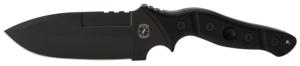 Sniper Bladeworks MAMU Fixed Blade Knife, 5.46in, 420HC Steel, Fixed Blade, Black Handle, Black, MAMUBLKBLK