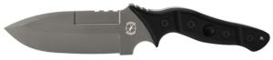 Sniper Bladeworks MAMU Fixed Blade Knife, 5.46in, 420HC Steel, Fixed Blade, Black Handle, Satin, MAMUBLKSAT