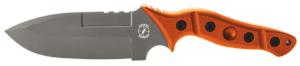 Sniper Bladeworks MAMU Fixed Blade Knife, 5.46in, 420HC Steel, Fixed Blade, Sniper Orange Handle, Satin, MAMUORGSAT