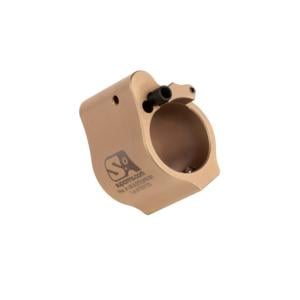 Superlative Arms Solid Set Screw Adjustable Bleed Off Gas Block, .936in, Solid, Set Screw, Stainless Steel, DLC Tan Finish, Tan, SABO-DI-936ST