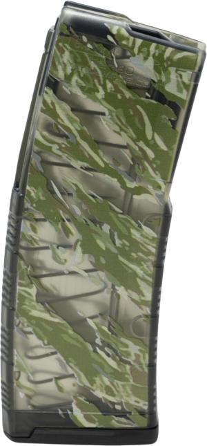 AMEND2 MOD C 5.56MM 30RD AR15 TRANSLUCENT SMOKE PRINTED TIGER STRIPE POLYMER MAGAZINE (50 PER CASE)